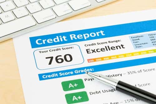 Credit Report with excellent credit