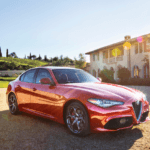 A new Alfa Romeo Giulia purchased after the owners determined how much it would cost.