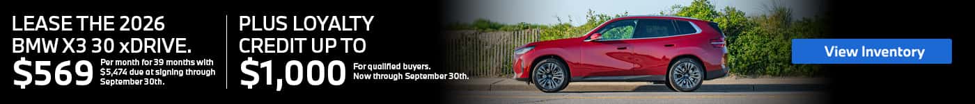 X3 Lease Offer