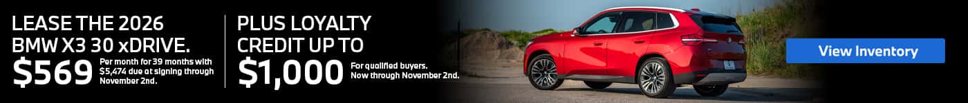 X3 Lease Offer