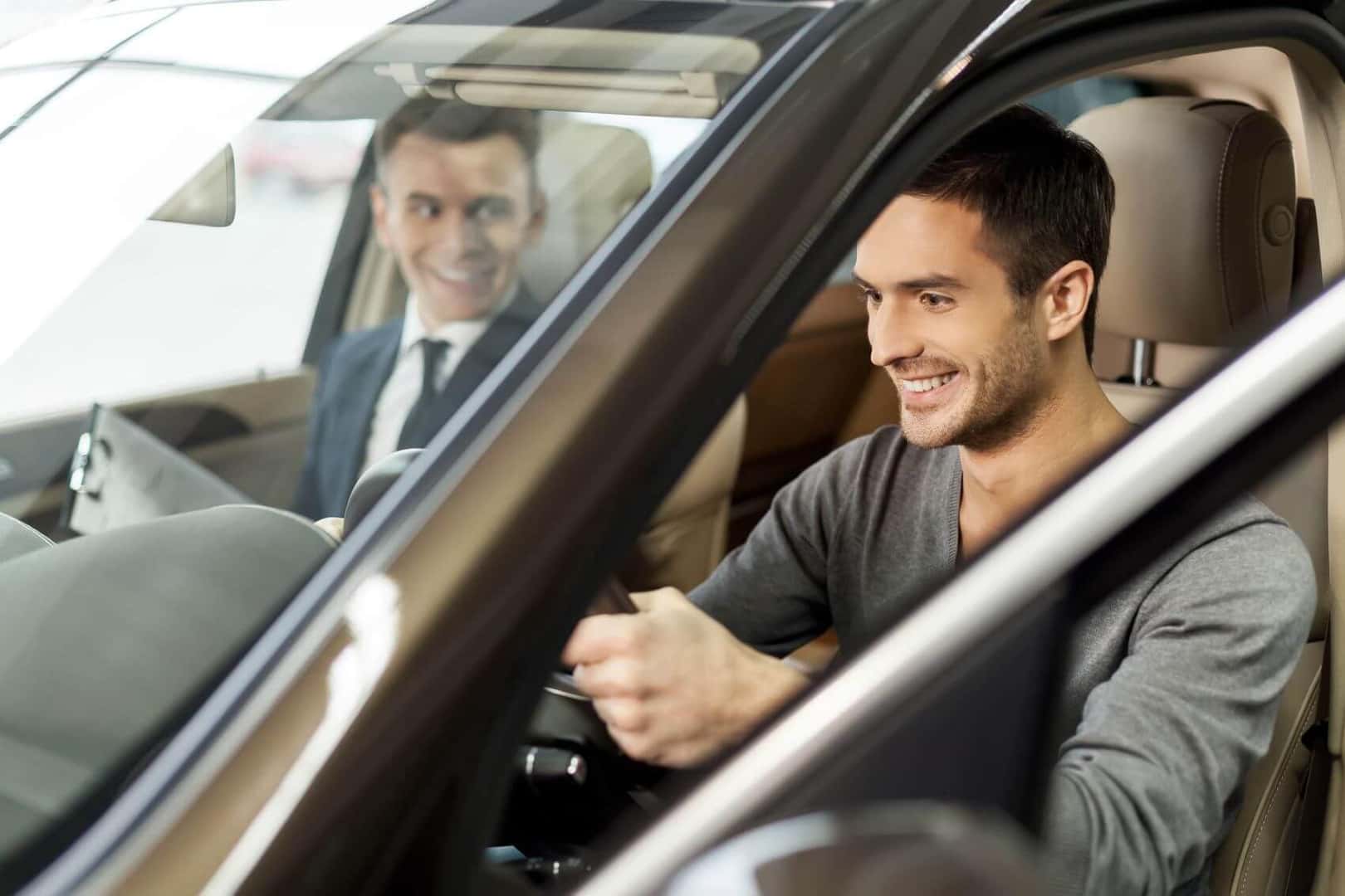 Man Test Driving a Pre-Owned BMW near Manhattan NY