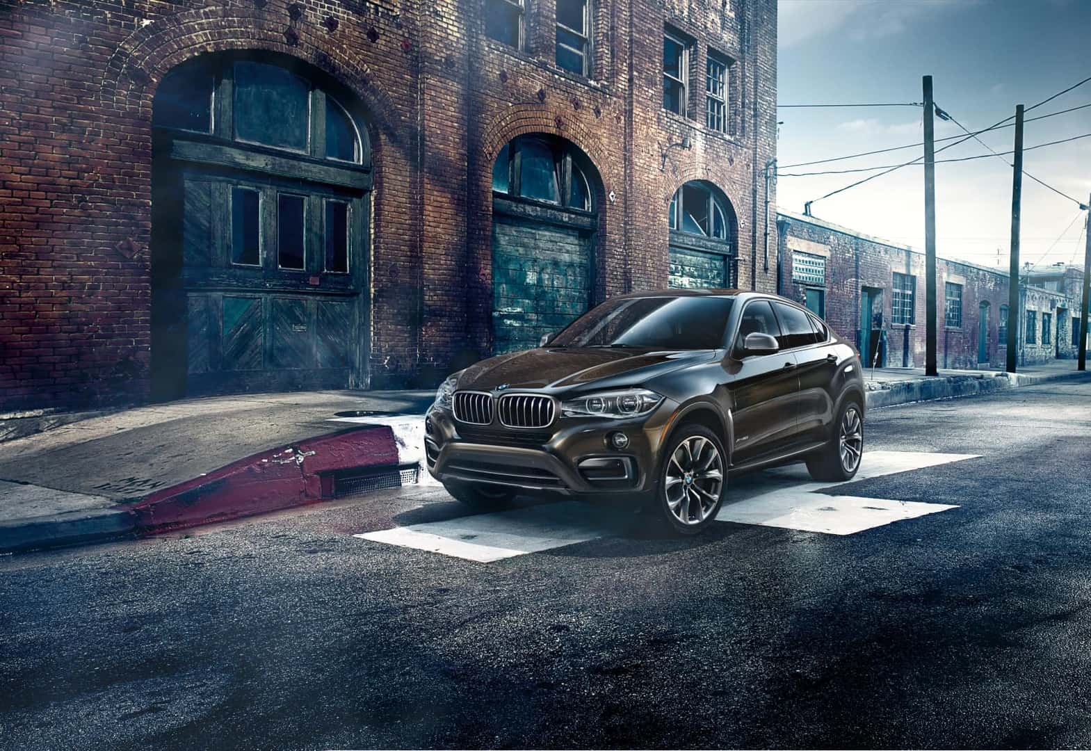 BMW X6 on city street