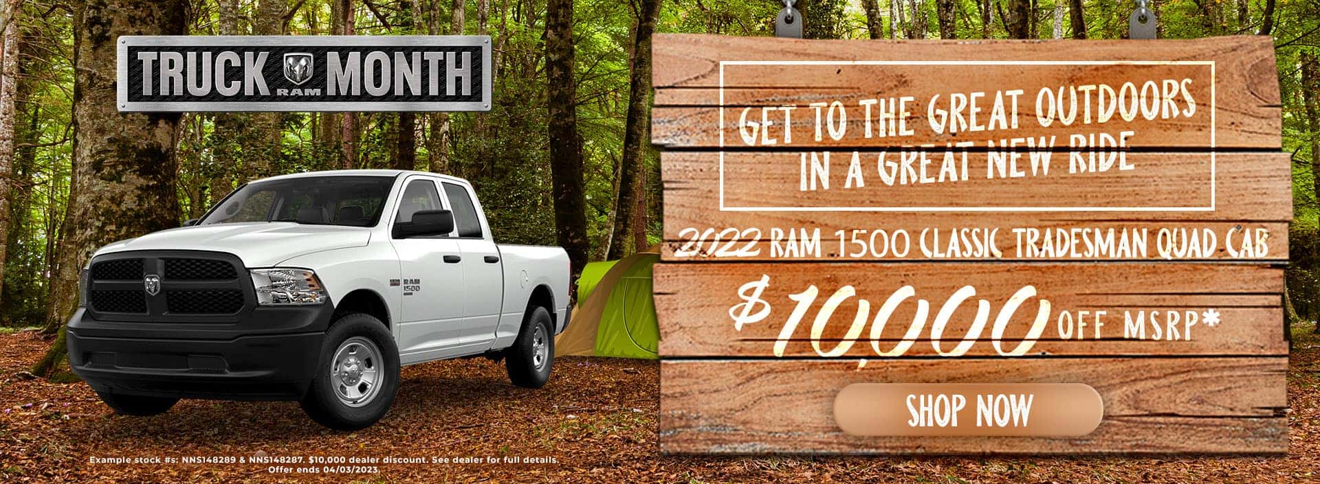 $10,000 off 2022 Ram 1500 Classic