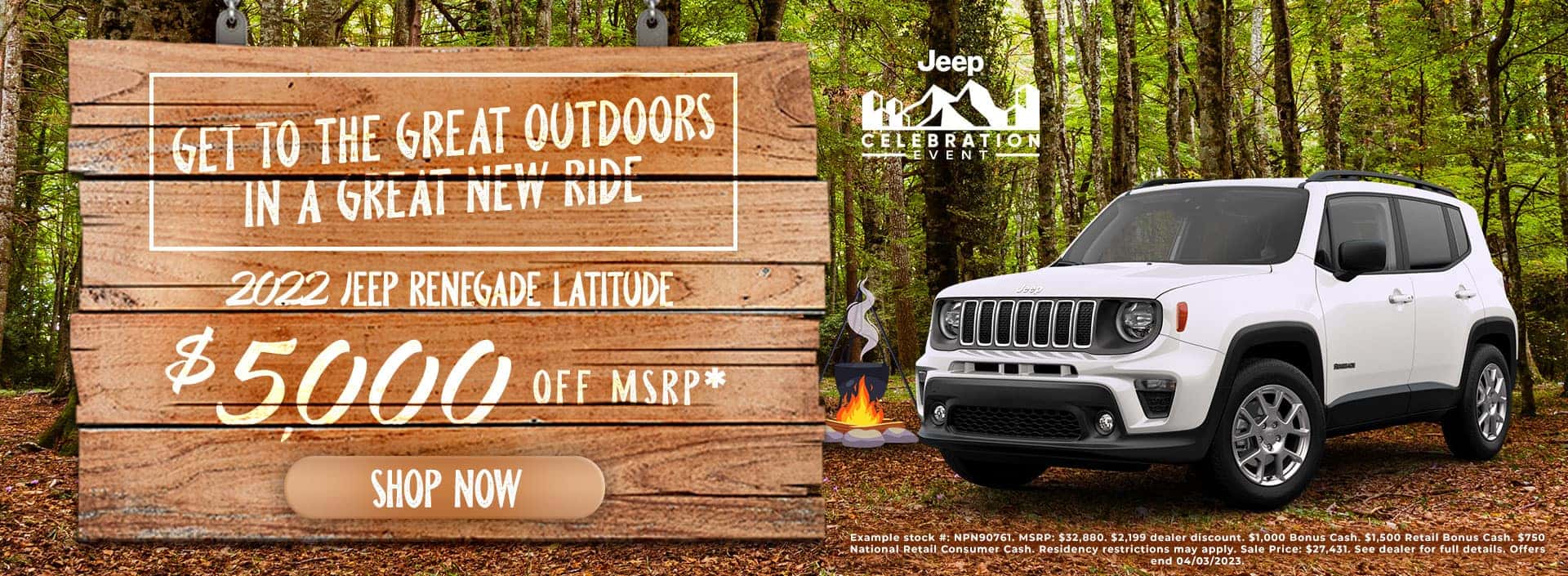 $5,000 off 2022 Jeep Renegade Latitude