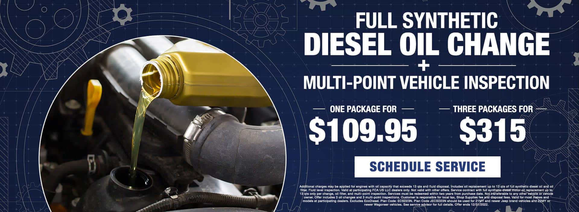 Full Synthetic Diesel Oil Change + Multi-Point Inspection for $109.95 in Bonham, TX. $315 for 3