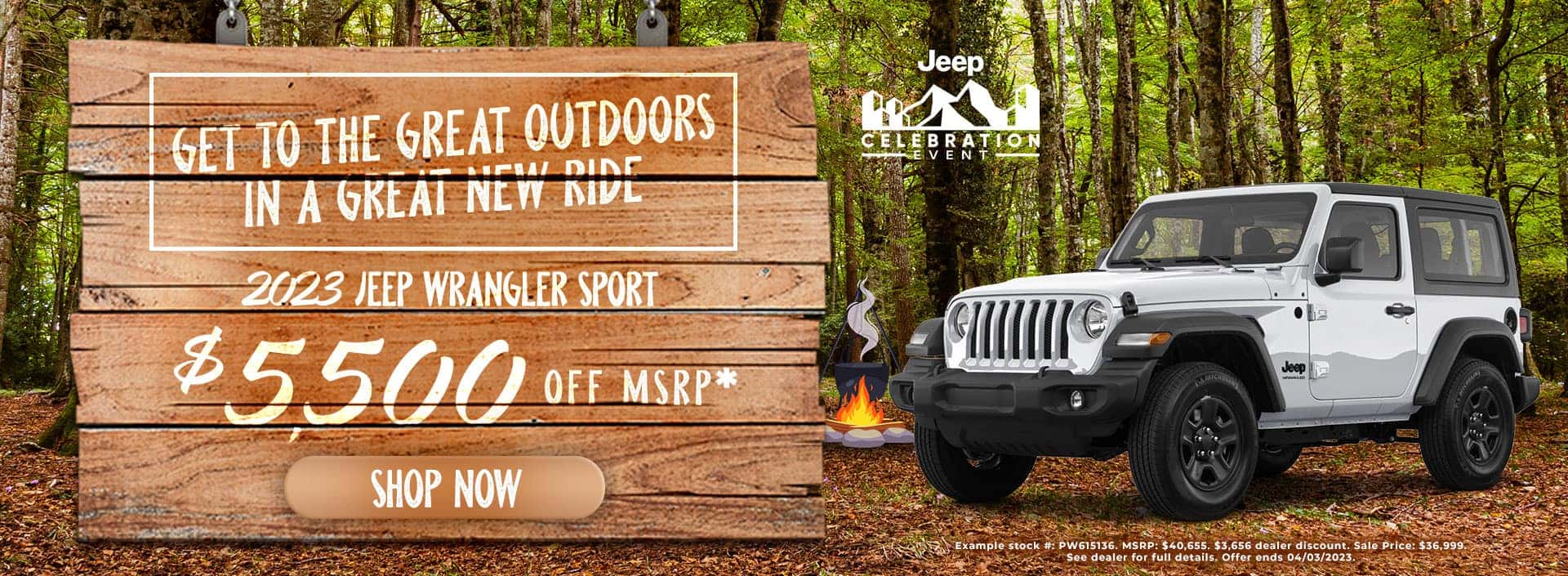 $3,656 off 2023 Jeep Wrangler Sport