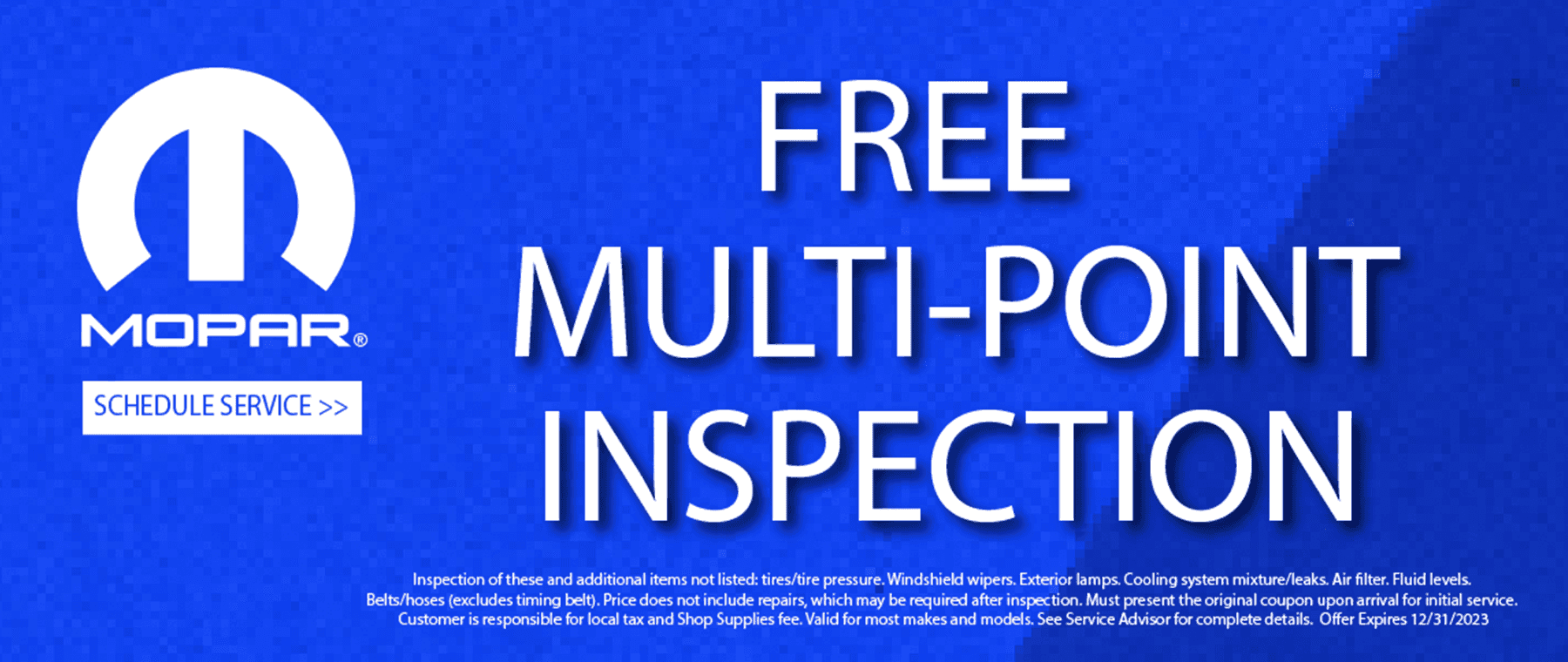 FREE MULTI-POINT INSPECTION