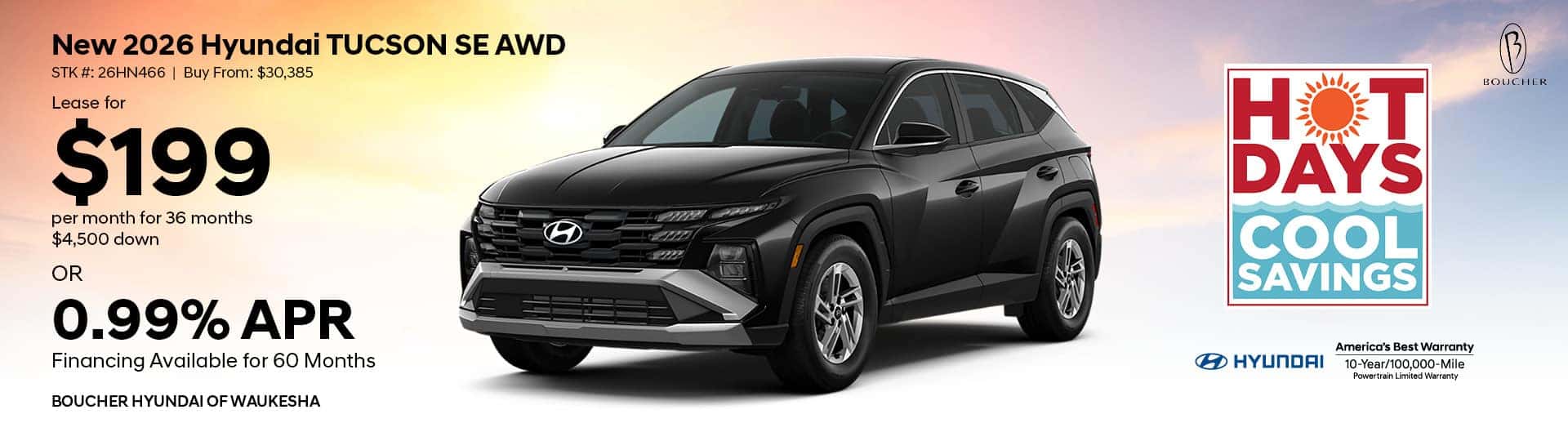 Save on a New 2026 Hyundai Tucson SE AWD in Waukesha, WI