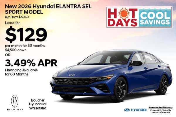Save on a New 2026 Hyundai Elantra SEL Sport!