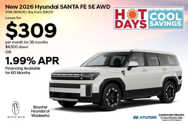 Save on a New 2026 Hyundai Santa Fe SE AWD!