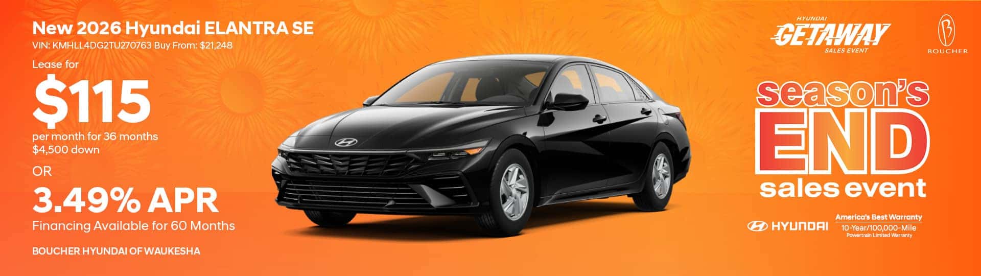 Save on a New 2026 Hyundai Elantra SE in Waukesha, WI