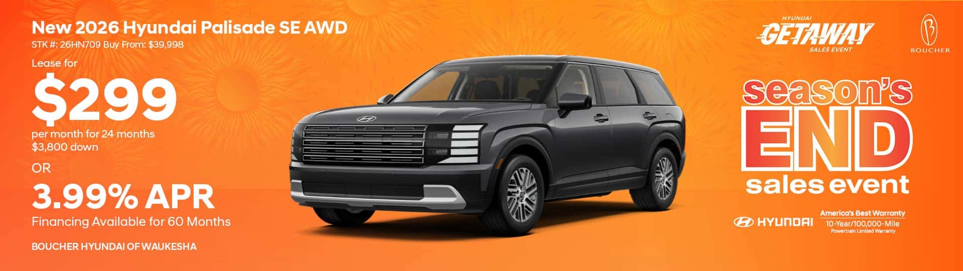 Save on a New 2026 Hyundai Palisade SE AWD in Waukesha, WI