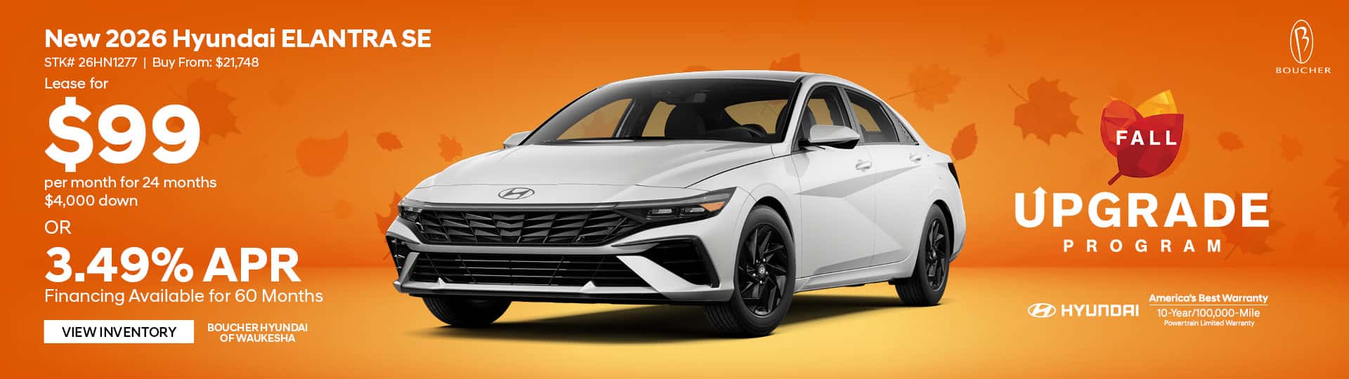 Save on the New 2026 Hyundai Elantra SE