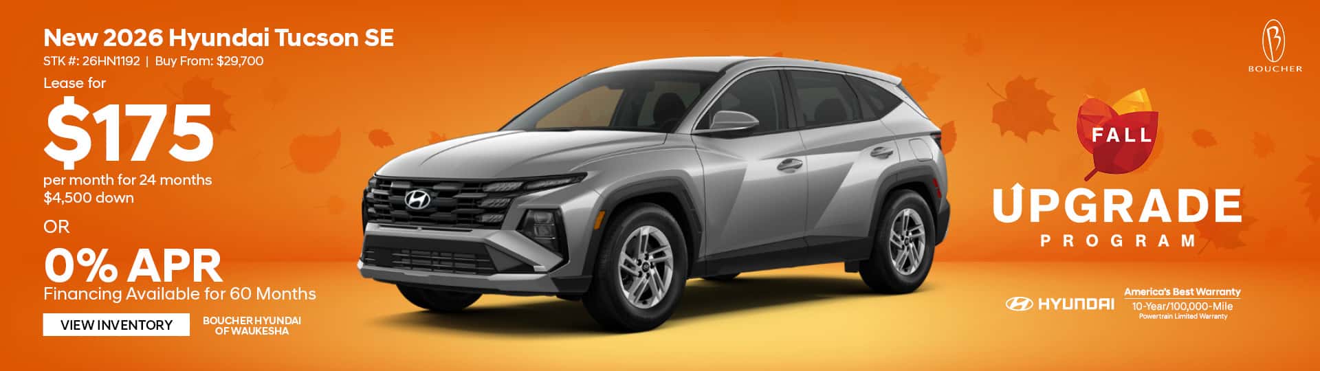 Save on the New 2026 Hyundai Tucson SE