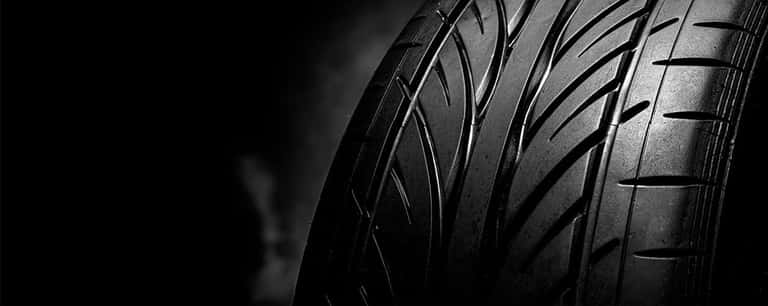 Close up of a tire