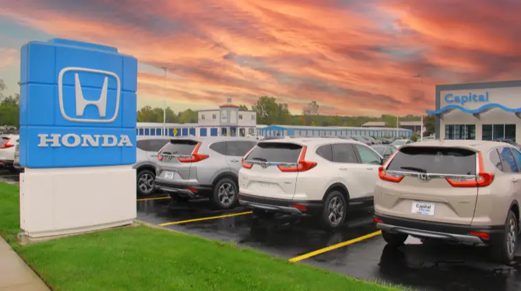 The front lot of our dealership at Capital Honda