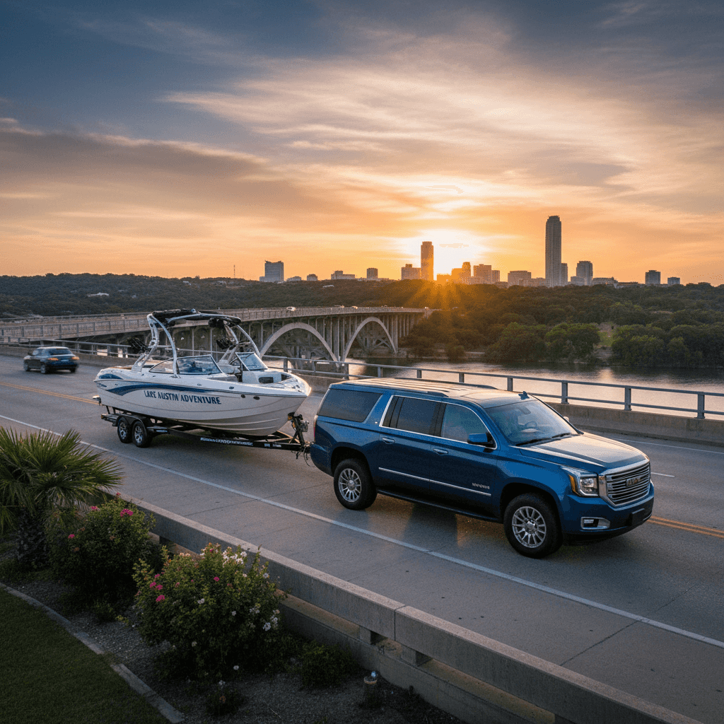 yukon towing boat Austin tx gmc