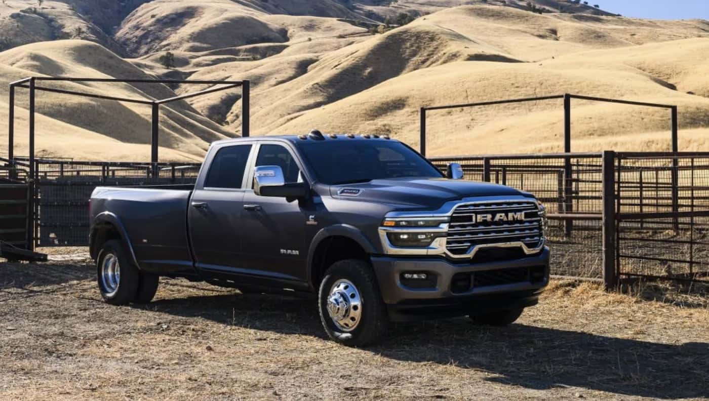 2026 ram 3500 dually work truck on an Austin ranch