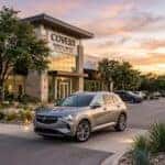 new concept 2027 Buick Envision parked in front of a austin texas dealership