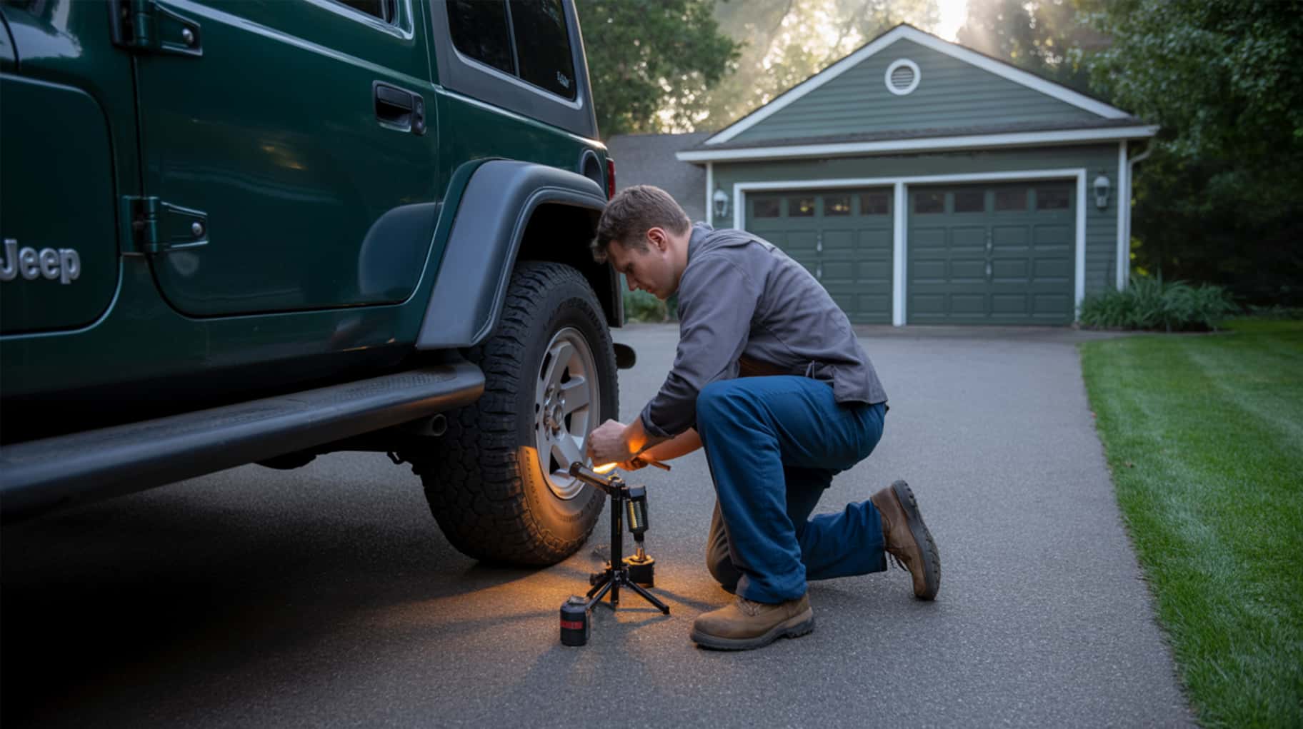 Mobile technician visiting a customer