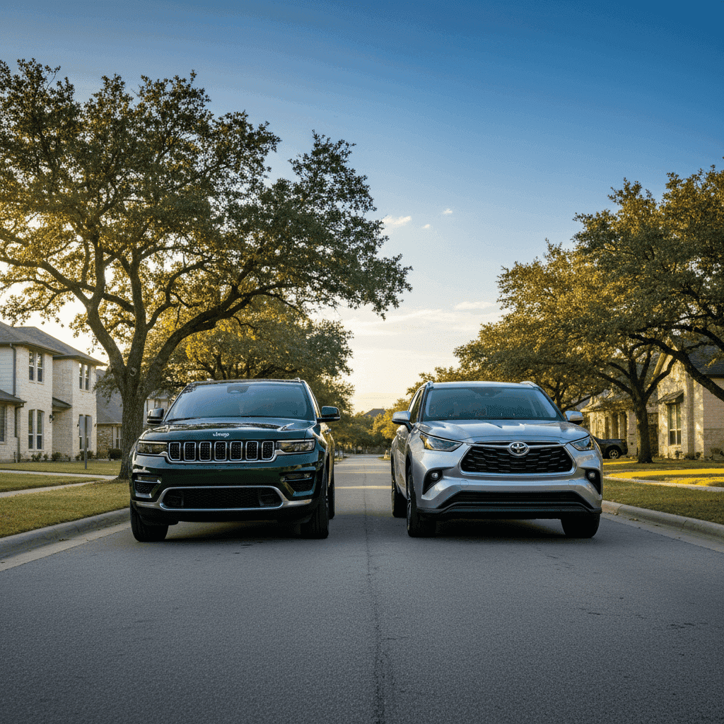 Comparing the 2026 Jeep Grand Cherokee and Toyota Highlander Hybrid for Austin Commuters