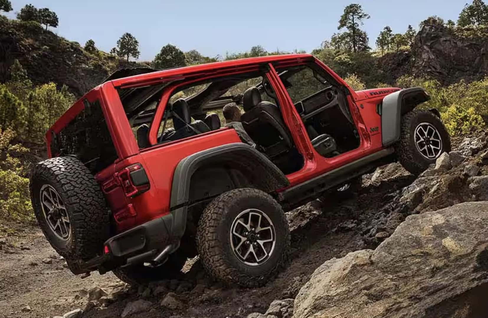 2026 Jeep Wrangler off-road near Austin Texas Hill Country, serviced at Covert CDJR Bee Cave