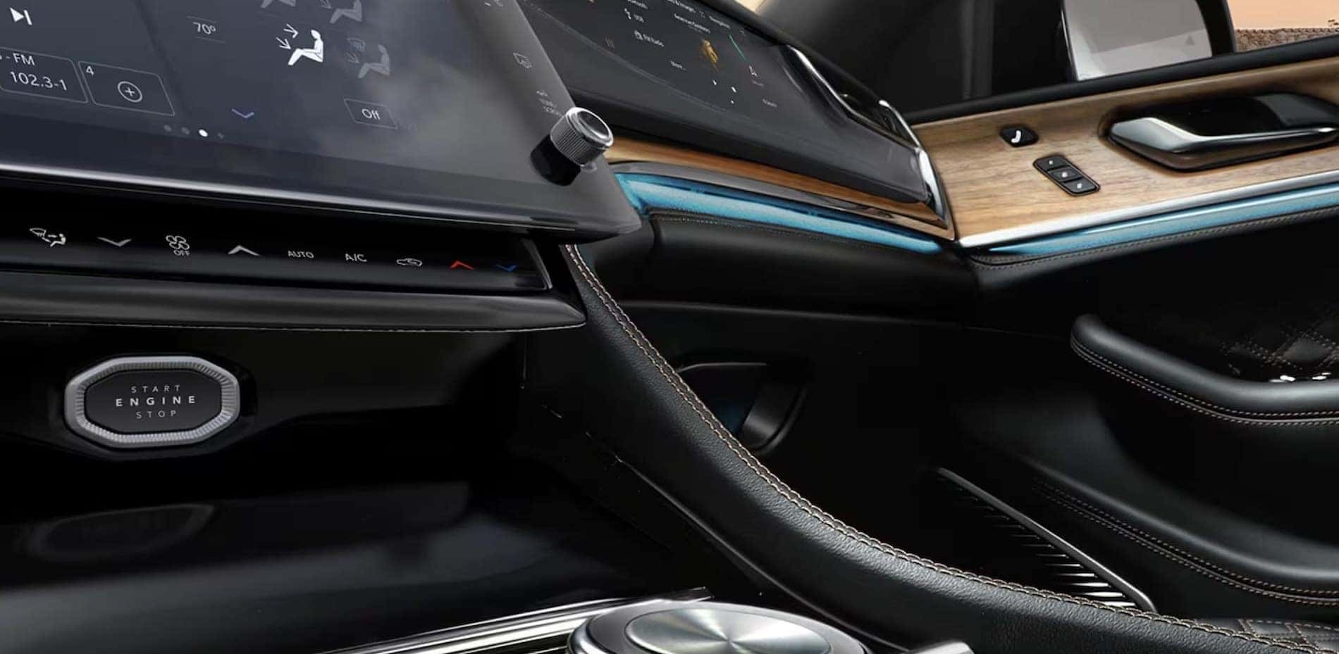 2026 Jeep Grand Cherokee controls and armrest detail
