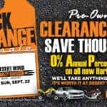 Black & Orange Pre-Owned Tag Sale or 0% Annual Percentage Rate on New Harleys