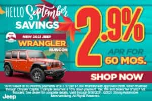 New 2021 Jeep Wrangler Rubicon – 2.9% for 60 months ACT NOW