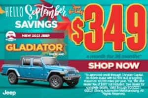 New 2021 Jeep Gladiator Overland - $349 / mo ACT NOW