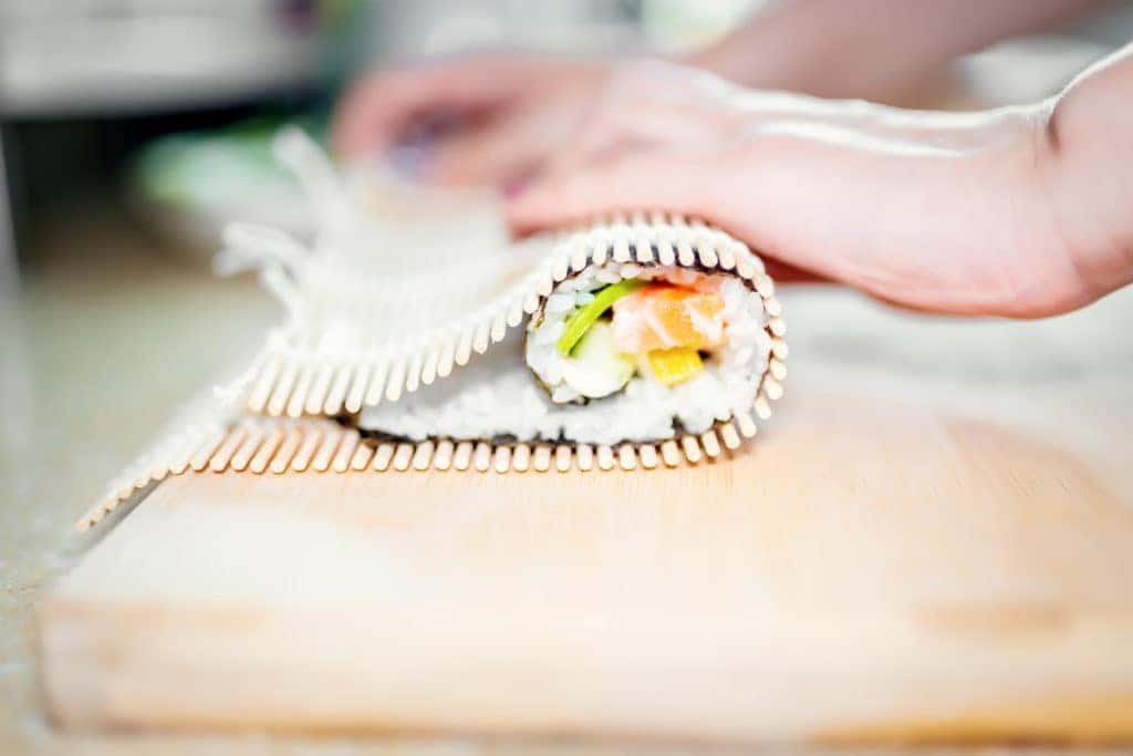 Making Sushi Hand Roll