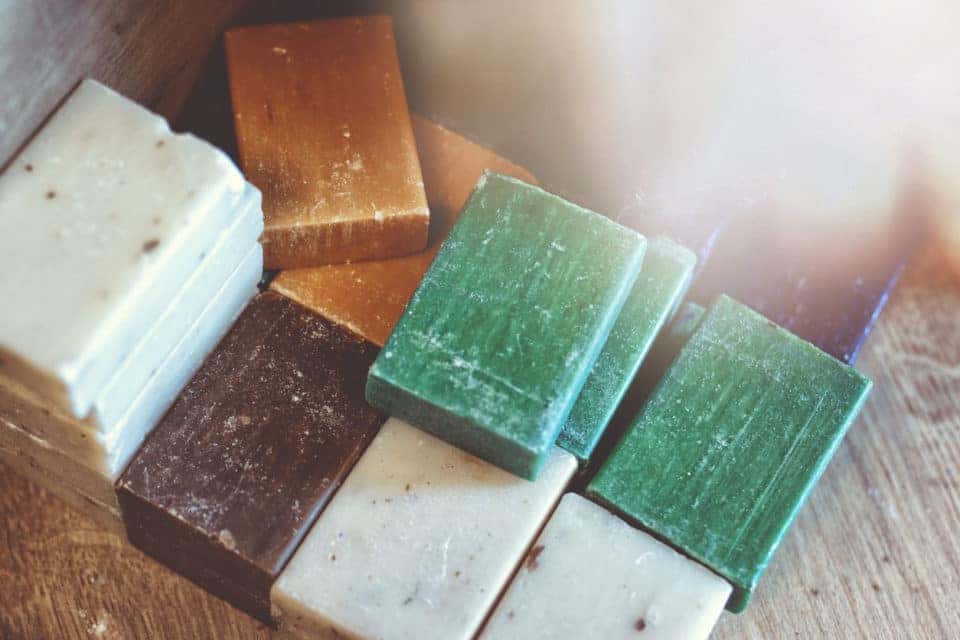 Homemade natural soap bars