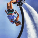 Fly boarder doing fliip at Bradenton Area River Regatta 2022