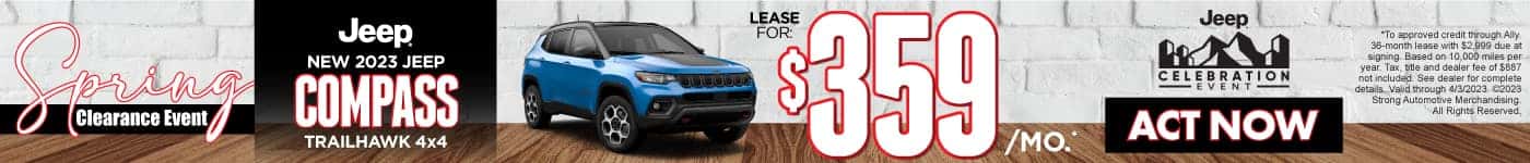 Jeep Compass Trailhawk 4x4 - Lease for $359/mo*