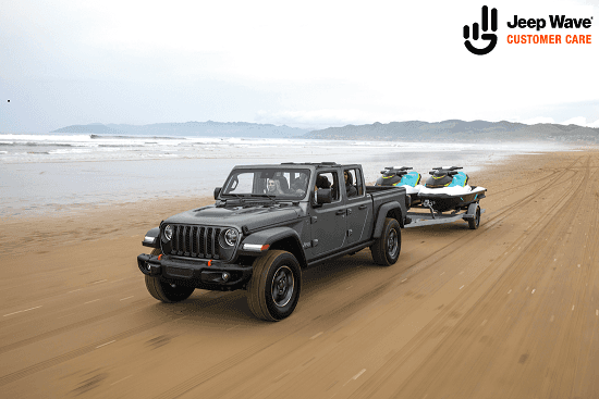 Jeep Gladiator towing jet skis