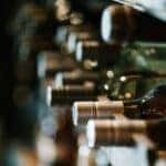 A rack full of bottles of wine at an Italian restaurant in Bradenton, FL
