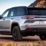Jeep Grand Cherokee parked in the dirt