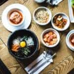 Multiple dishes field bowls on table