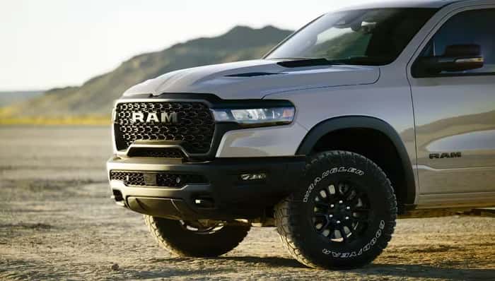 Front of white Ram 1500