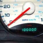 Odometer, 100,000 miles image.