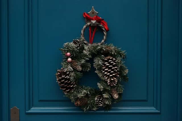 Green and Brown Christmas wreath