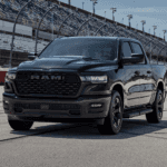 Black 2026 Ram 1500 parked on racetrack
