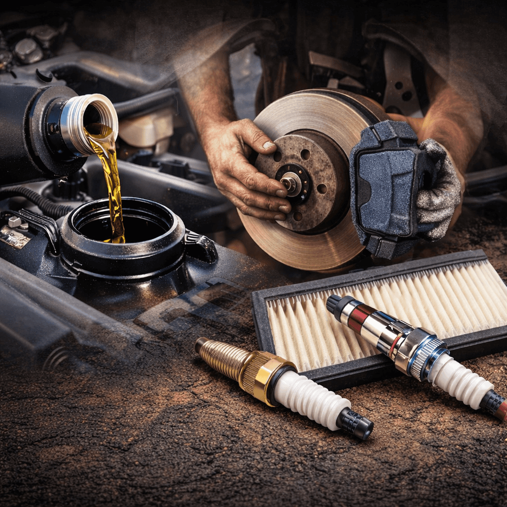 Common maintenance items by mileage
