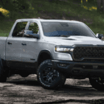 Gray 2026 Ram 1500 Rebel on rocks