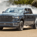 Gray 2026 Ram 1500 drifting