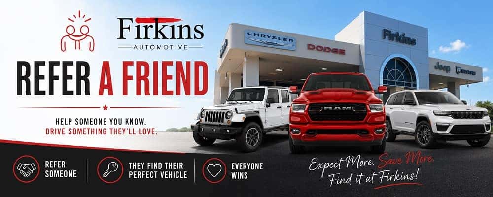 image of vehicles in front of a dealership for our referral program