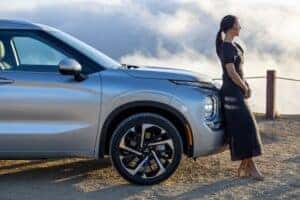 2022 Outlander SEL Touring Passenger Side Profile Alloy Silver Photography Beach Lifestyle