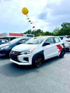 2024 Mitsubishi Mirage in white right side front end