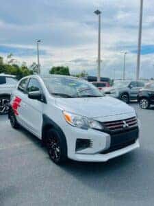 2024 Mitsubishi Mirage in white left side front end