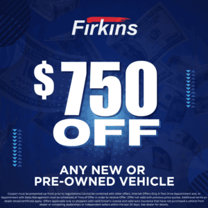 $750 off New or Used vehicle coupon